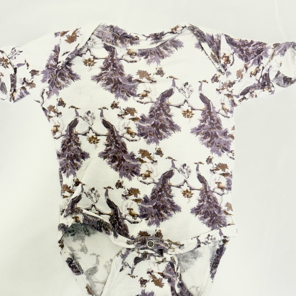 Kate Quinn Bamboo Peacock Onesie